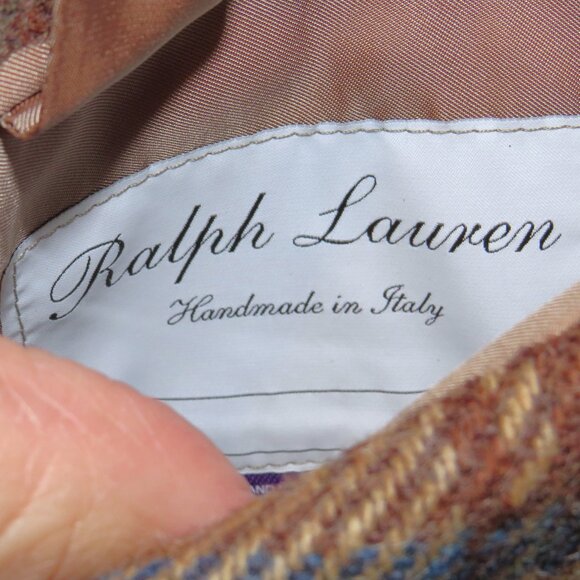 Ralph Lauren Purple Label Handmade Kent Bellows Brown Plaid 44R NWT $4995 - Picture 13 of 15